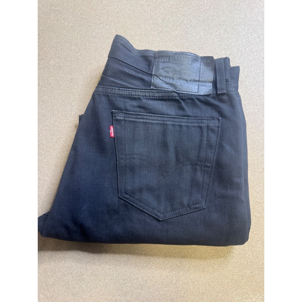 Levi Strauss 501 Black Denim Jeans Men's‎ W34 L32 Button Fly Straight Leg